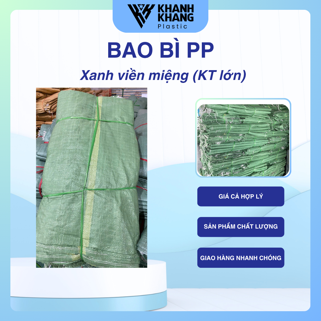Bao tải xanh viền miệng (KT lớn)